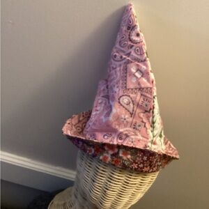 0 - 6 Months  15” 100% Cotton Elf Hat Baby Wizard Mixed Pink Florals